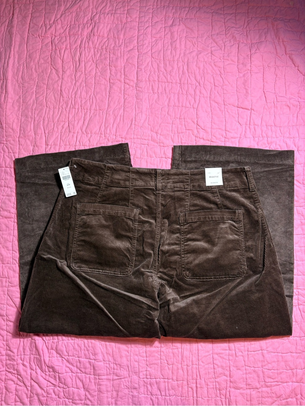NWT Anthropologie The Colette Scallop Pocket Corduroy Crop Wide Leg Pants 20W - Picture 6 of 6
